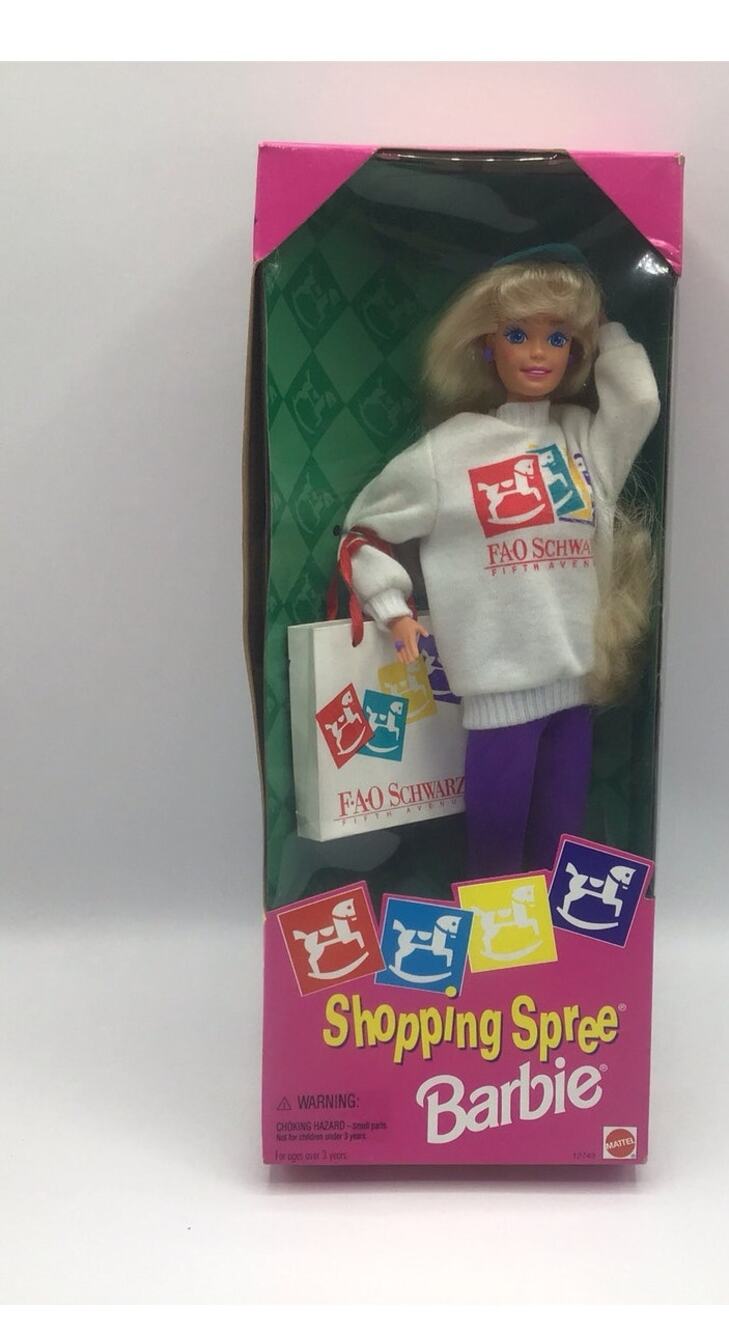 Vintage 1994 Shopping Spree Barbie Doll FAO Schwarz Exclusive NIB Mattel 12749
